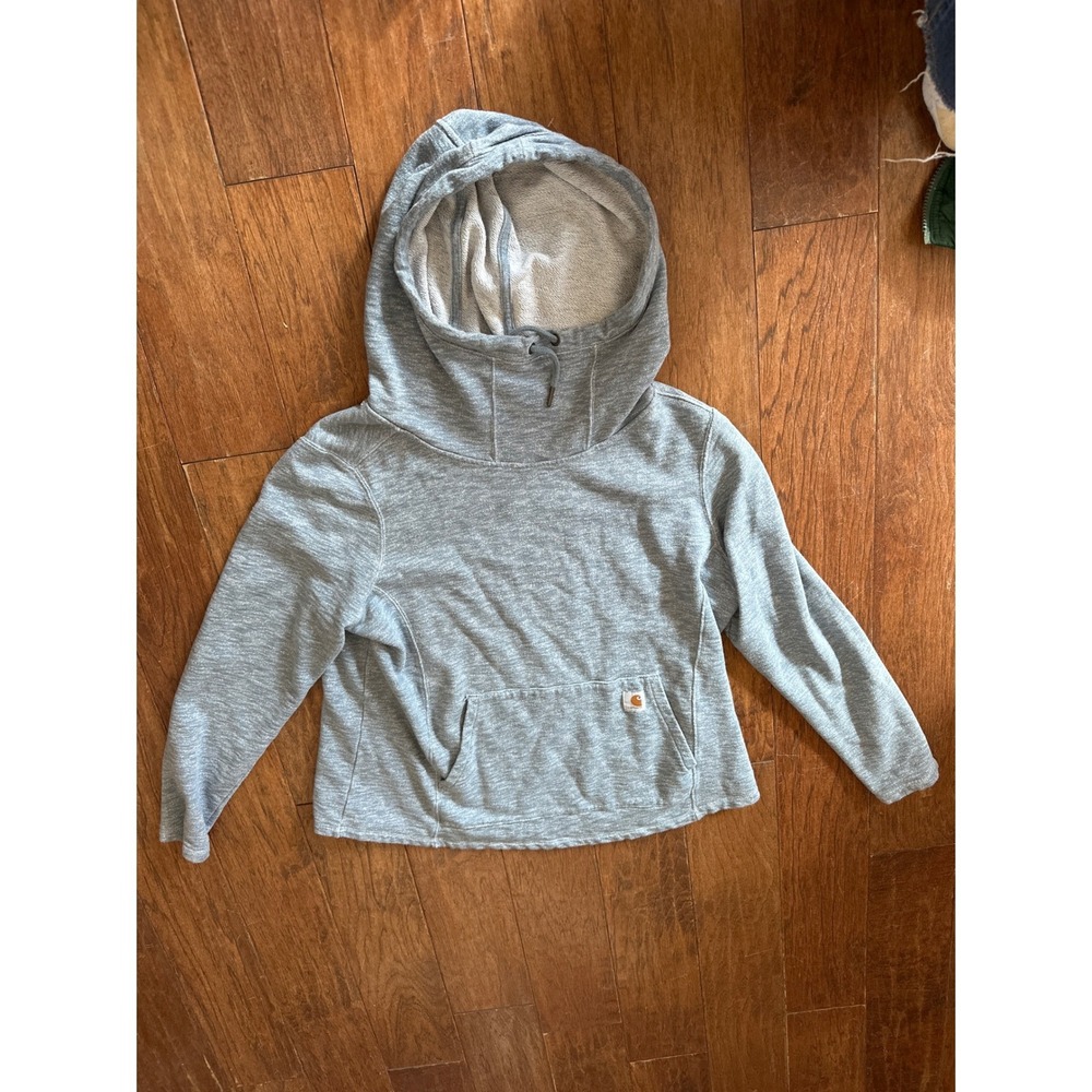 Carhartt Women's Heather Green Cowl Neck Hoodie 102481 437 XL 16/18